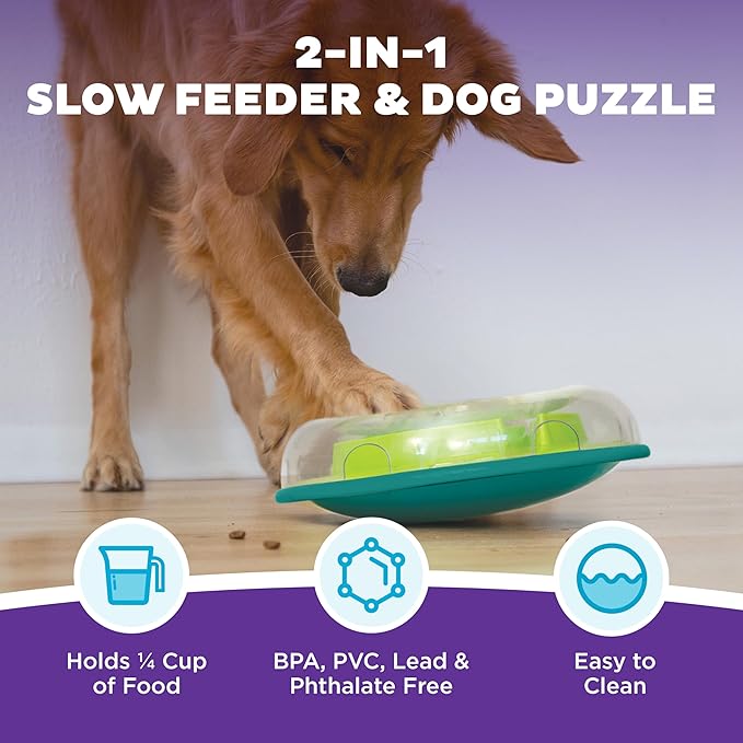 Outward Hound Nina Ottosson Wobble Bowl Dog Game -Interactive Slow Feeder Bowl Dog Game-Mewly Pet