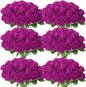 52 PCS Purple Artificial Roses Bulk, Fake Artificial Flowers Bridal Bouquet Silk Faux Rose with Stems for Wedding Flowers Decoration, Valentine's Day, Bridal Bouquet, Anniversary, Home Decor (52PCS)