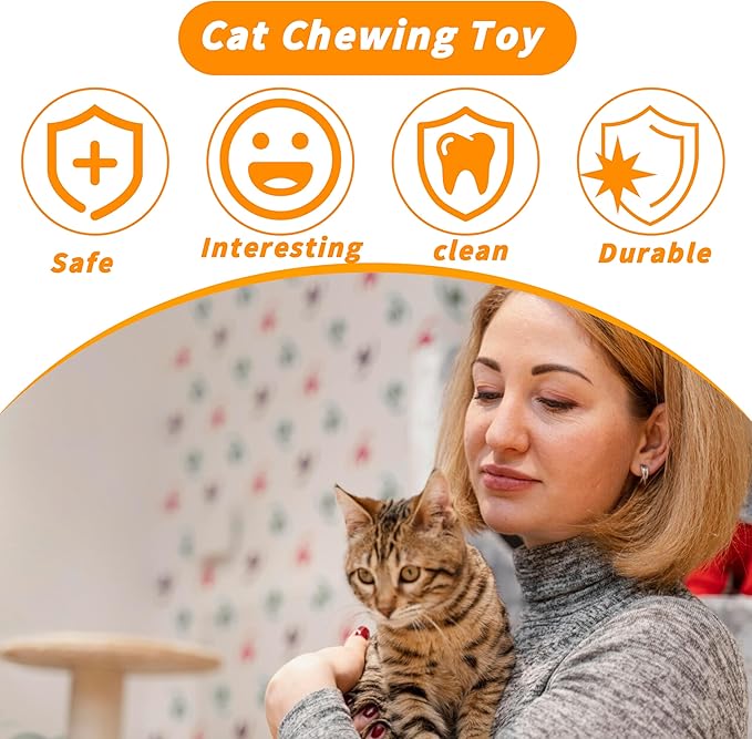 3pcs Safe Cat Rope Toy,Teeth Clean Toy for Cat, Cat Chew Toys for Indoor Cat,Kitten Interactive Toys-Mewly Pet