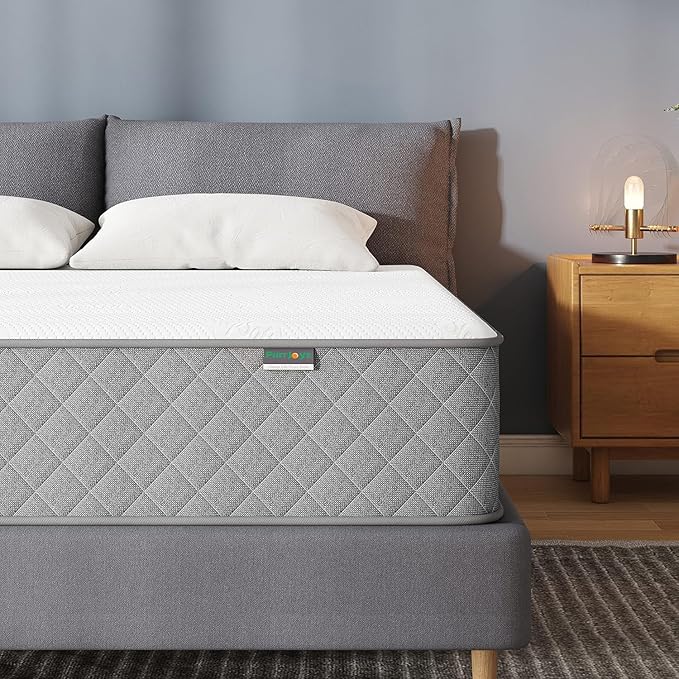 PurrJoys King Mattress, 10 Inch Hybrid King Size Mattress with Cooling Gel Memory Foam and Pocket Springs, CertiPUR-US Certified, Medium Firm