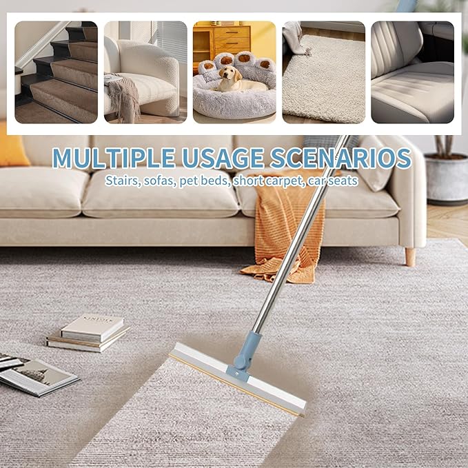 Pet Hair Remover, Dog Cat Hair Remover, Portable Carpet Scraper, Fuzz Rollers Hairball Shaver Brush for Carpets, Car Mat, Couch, Pet Bed, Furniture-Mewly Pet