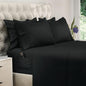 DREAMCARE California King Sheet Sets – 6 pcs Cooling Bed Sheets – up to 15” Deep Cal King Sheets – 2500 Supreme Collection – Extra Soft 100% Brushed Microfiber Hotel Luxury with Side Pocket – Black
