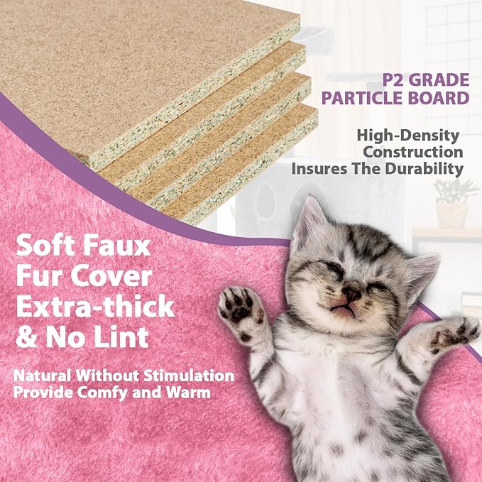 70 inches Cat Tower for Indoor Cats Multi-Level Cat Condos for XL Cat Tree Cat Climbing Tower with Scratching Posts, Hanging Toys,Pink-Mewly Pet