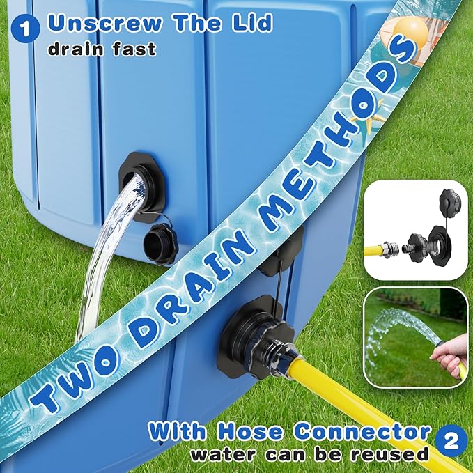 Foldable Dog Swimming Pool, Totiro 91"x16" Oversize Collapsable Hard Plastic Portable Bathing Tub for Pet Dog Kiddie Pool Indoor and Outdoor Leakproof PVC Play Pool for Large Dogs Pets Puppy Kids Blue-Mewly Pet