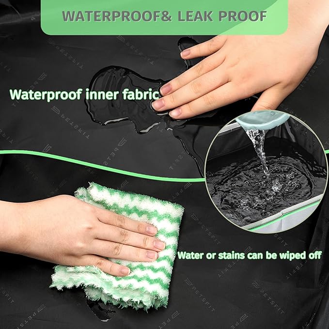 PETSFIT Travel & Portable Cat Litter Box - Leak-Proof, Waterproof Bottom, Collapsible Litter Boxes Perfect for Hotel/Lawn/Car Travel-Mewly Pet