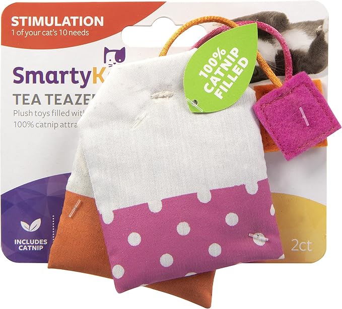 SmartyKat (2 Count Tea Teazers Catnip Cat Toys - Pink/Orange, 2 Count-Mewly Pet