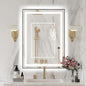 20"x 28" LED Bathroom Mirror with Black Frame, Bathroom Mirror with Lights Front and Backlit, Lighted Mirror Stepless Dimmable, Anti-Fog, Memory, LED Vanity Mirror with Lights 3 Colors