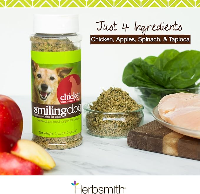 Herbsmith Kibble Seasoning – Freeze Dried Chicken - Dog Food Topper for Picky Eaters - 3 oz-Mewly Pet