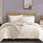 Monbix Full Comforter Set - 7 Pieces White Bed in a Bag Full Size Bedding Sets with Comforters, All Seasons Down Alternative Comforter with Sheets,Pillowcases & Shams
