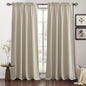 RYB HOME Natural Beige Linen Sheer Curtains 102 inches Long for Living Room and Dining Room, Weave Textured/Rod Pocket, Light Filtering Sheer Curtains and Drapes, W 52 x L 102 inches, 2 Panels Set