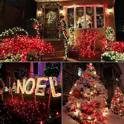 Brizled Red Christmas Lights, 33ft 100 LED Christmas String Lights, 5mm Wide Angle Mini Xmas Tree Lights, 120V UL Certified Connectable Xmas Light for Tree Party Wedding Home Indoor Outdoor Decoration