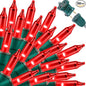 LAMPHOME Super-Bright Extendable Red Christmas Lights Decoration 100Lights 19.6ft UL Certified Mini Bulb String Lights Set for Outdoor Christmas Tree Garden Holiday Party Patio Wedding Garland Decor