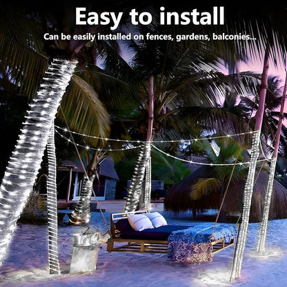 KNONEW 328FT 1000LED Rope Lights for Outside,Outdoor String Lights Waterproof 8 Modes Clear Tube Light for Indoor,Bedroom,Wedding,Garden,Patio,Christmas,Tree,Rv,Holiday Decoration(Cold White)