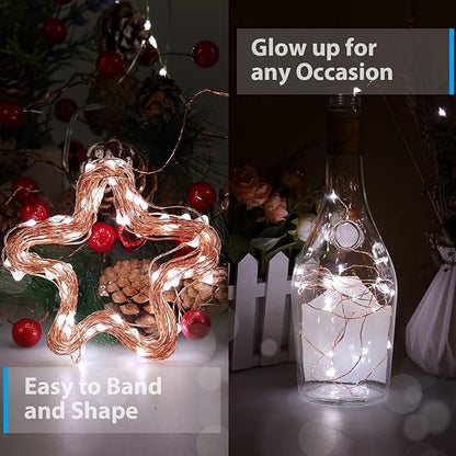 USB LED Fairy String Light, 1 Pack Copper Wire Fairy Lights for Indoor, Bedroom Festival Christmas Wedding Party Patio Decorative Window with USB Interface (16ft./5M,Cool White)