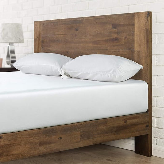 ZINUS Tonja Wood Platform Bed Frame with Headboard, Mattress Foundation with Wooden Slat Support, No Box Spring Needed, Easy Assembly, Full