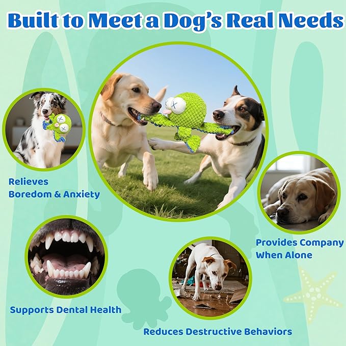 Interactive Octopus Dog Toys – Rechargeable Dog Squeaky Toy with Bouncing Ball, Music, Recording & Silent Modes – Moving Toys to Keep Dogs Busy for Small, Medium & Large Breeds-Mewly Pet