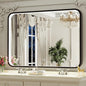 40X30 Inch Black Bathroom Mirror with LED Lights,Metal Frame Lighted Vanity Mirror,Anti Fog Design&Dimmable&Touch Switch, Wall Mounted Makeup Mirror for Home Decor(Horizontal/Vertical)