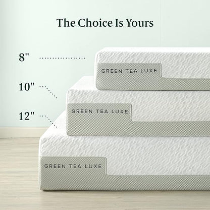 ZINUS 8 Inch Green Tea Luxe Memory Foam Mattress, King, Pressure Relieving, CertiPUR-US Certified, Mattress in A Box, All-New, Made in USA