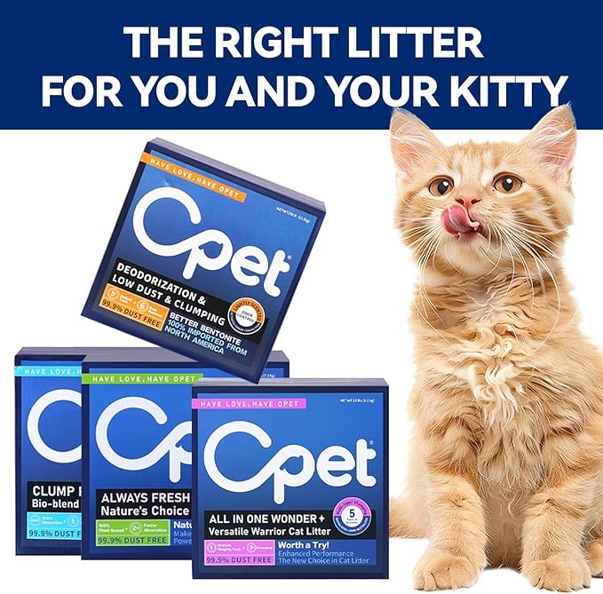 OPET Mixed Tofu Cat Litter - 18lb Strong Clumping Litter, Mixed Tofu and Bentonite, 99.9% Dust Free and Flushable Cat Litter, Natural Sustainable Ingredients Odor Control, Low Tracking（18lb, Fresh）-Mewly Pet