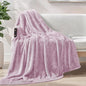 Exclusivo Mezcla Plush Fuzzy Fleece Throw Blanket Extra Large, Super Soft, Fluffy and Warm Blankets for Couch, Bed, Suitable for All Seasons (50x70 Inches, Light Purple)