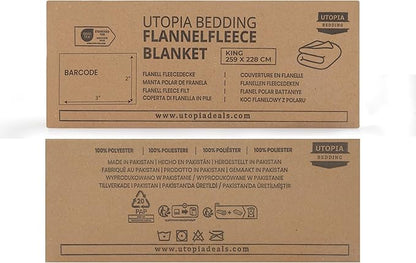 Utopia Bedding Fleece Blanket King Size Royal Blue 300GSM Luxury Fuzzy Soft Anti-Static Microfiber Bed Blanket (90x102 Inch)