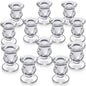 Letine Candlestick Holders Set of 12-2.5" H Taper Candle Holders Bulk - Clear Glass Candle Holder for Rustic Wedding Centerpiece Table Decorations, Halloween & Thanksgiving Decorations Indoor