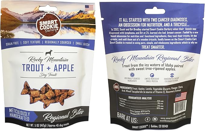 Smart Cookie All Natural Soft Dog Treats - 5 Flavor Variety Pack (5oz Each) - Healthy Dog Treats for Dogs & Puppies with Allergies, Sensitive Stomachs - Chewy, Grain Free, Made in USA-Mewly Pet