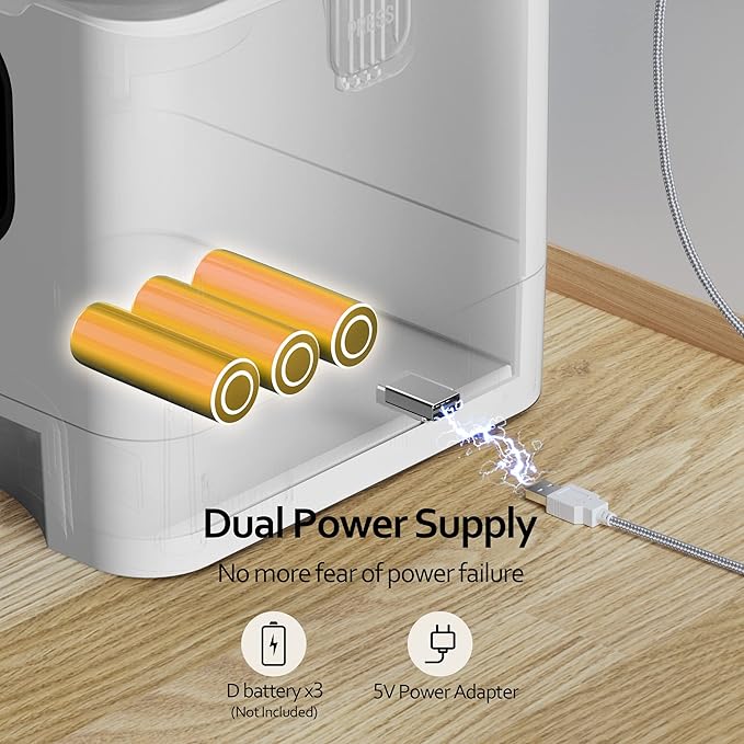 VOLUAS Automatic Cat Feeders - Pet Food Dispenser for Dry Food, Timed Cat Feeder with Desiccant Bag, Programmable Portion Size Control 4 Meals Per Day, 10s Voice Recorder-Mewly Pet