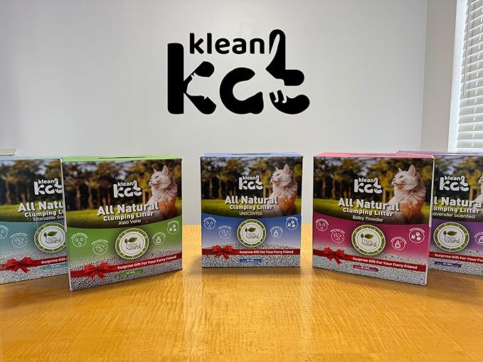 All Natural Clumping Cat Litter – Multiple Scents – Low Dust, Odor Control – Unscented 18 lb - Surprise Toy Inside-Mewly Pet