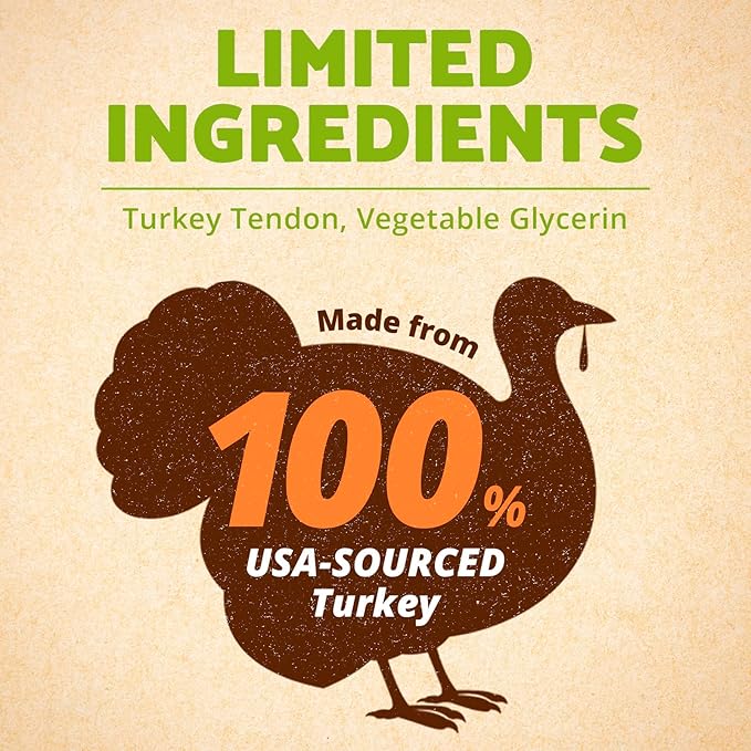 Afreschi Turkey Tendon Variety Pack (S) 8 oz, USA-Sourced Turkey Tendon, All Natural Puppy Chew, Hypoallergenic, Rawhide Alternative-Mewly Pet