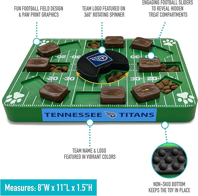 Pets First NFL Tennessee Titans Puzzle Toy - Interactive Dog Treat Puzzle-Mewly Pet