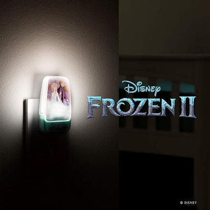 Disney Frozen 45670 LED Night Light, Anna and Elsa, Princess, Plug-in, Dusk-to-Dawn Sensor, Girl's Room Decor, UL-Certified, Ideal for Bedroom, Nursery, Bathroom, Kid's Playroom