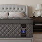 King Mattress, 14 Inch Hybrid Mattresses Grey Euro Top Medium Firm for Back & Lumbar Support, 100 Night Trial, Individual Pocket Spring Bed for Motion Isolation & Pressure Relief