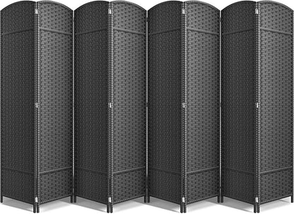 Sorbus 8 Panel Room Divider 6 ft. Tall - Privacy Screen, Extra Wide Double Hinged Panels, Mesh Hand-Woven Design, Partition Room Dividers and Folding Privacy Screens, Wall Divider for Room Separation