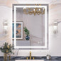 Keonjinn LED Mirror for Bathoom 24 x 30 Inch, Bathroom Mirror with Front Lights, Shatter-Proof Tempered Glass, UL-Listed LED Driver, Anti-Fog, Dimmale 6000K, Easy Installation(Horizontal/Vertical)