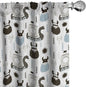 Ambesonne Scandinavian Curtains, Viking Longboat Design Cartoon Style Character Illustration, Window Treatments 2 Panel Set for Living Room Bedroom, Pair of - 28" x 84", Blue Grey