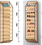 10 Tier Over The Door Organizer - Heavy Duty Hanging Storage Rack with Sturdy Oxford Fabric, Holds 20+ Pairs of Footwear, Boots & Sneakers, Saves 50% Closet Space(Beige)