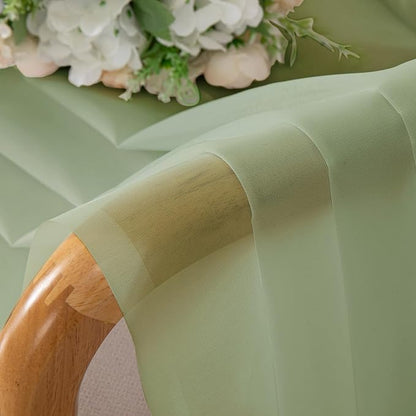 OWENIE Sheer Curtain 96 Inch Long 2 Panels Set, Light Filtering Clear Rod Pocket Soft Sheer Curtain 95 for Bedroom/Living Room, 2Pcs, Each 42" W x 96" L, Light Grey