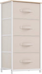 YITAHOME 4-Drawer Fabric Dresser, Dresser for Bedroom, Living Room, Hallway, Closet (Cream White)
