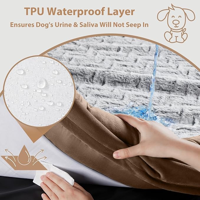 WNPETHOME XXXL Big Dog Bed, Washable Dog Couch with Removable Waterproof Cover, Orthopedic Large Pet Sofa Bed with Bolster Sides for Sleeping-Mewly Pet