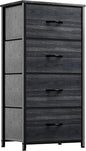 YITAHOME Dresser with 4 Drawers - Fabric Storage Tower, Organizer Unit for Bedroom, Hallway, Closets - Sturdy Steel Frame, Wooden Top & Easy Pull Fabric Bins