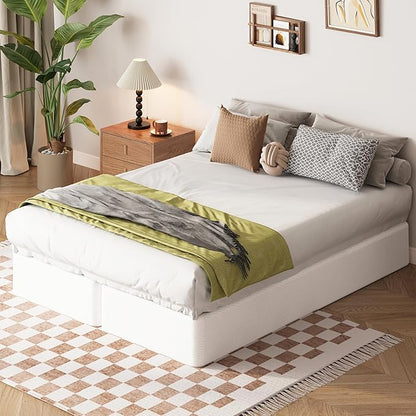 EMODA 7 Inch Split Full Size Box Spring Bed Base, 3500LBS Heavy Duty Metal Box Spring Full Mattress Foundation with Fabric Cover, Noise-Free, Non Slip, Easy Assembly