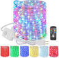 Brizled Color Changing Rope Lights, 18ft 180 LED RGB Rope Lights, Connectable Rope Lights Indoor Rope Lighting with Remote Outdoor White Rope Lights Waterproof Color Twinkle Tube Lights for Christmas