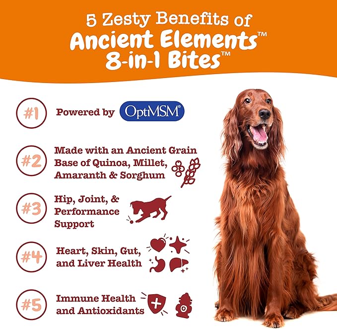Zesty Paws Dog Multivitamin, Chewable Dog Vitamins and Supplements for Hip & Joints, Skin & Coat, Omega 3 Fish Oil for Dogs- Senior & Puppy Multivitamin - Bison- 90ct-Mewly Pet