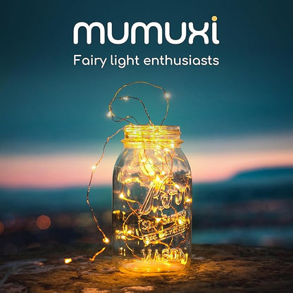 MUMUXI Battery Operated LED Fairy Lights, 16 Pack, 10ft Warm White, Waterproof, Energy Efficient, Indoor Outdoor Usage