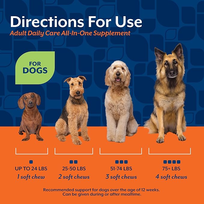 NaturVet All-in-One Adult Dog Daily Care, 10-in-1 Supplement Dog Soft Chews for Mobility, Skin, Digestion, Teeth, Cognition, Eyes, Hickory Smoked Bacon Flavored Pet Supplement for Dogs, 60 Count-Mewly Pet