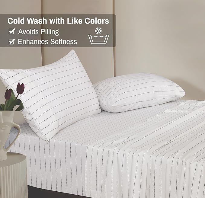 RUVANTI Flannel Sheets Twin Size - 100% Cotton Double Brushed Twin Sheets Set, Deep Pockets 16 Inches, All Seasons Breathable & Extra Soft Bed Sheets, Warm & Cozy, 3 Piece, Running Dots