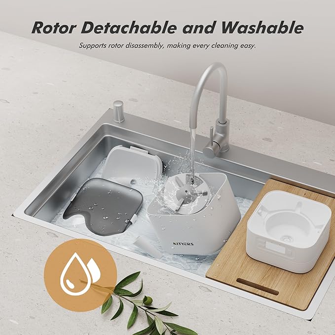 Automatic Cat Feeder - Nityers 4L Timed Cat Dry Food Dispenser, Programmable Portion Size,1-6 Meals Per Day, Dual Power Supply, Detachable Washable, Auto Pet Feeder for Cats and Small Dogs-Mewly Pet