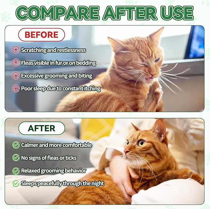 Flea & Tick Support for Cats – Natural Herbal Drops with Multivitamin – Fleas and Ticks Comfort Formula for Cat All Breeds & Ages – Bacon Flavor-Mewly Pet