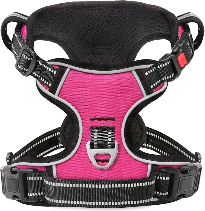 Timos No Pull Dog Harness, No Choke Front Lead Dog Reflective Harness, Adjustable Soft Padded Pet Vest with Easy Control Handle for Small Medium Large Dogs, XS-Mewly Pet
